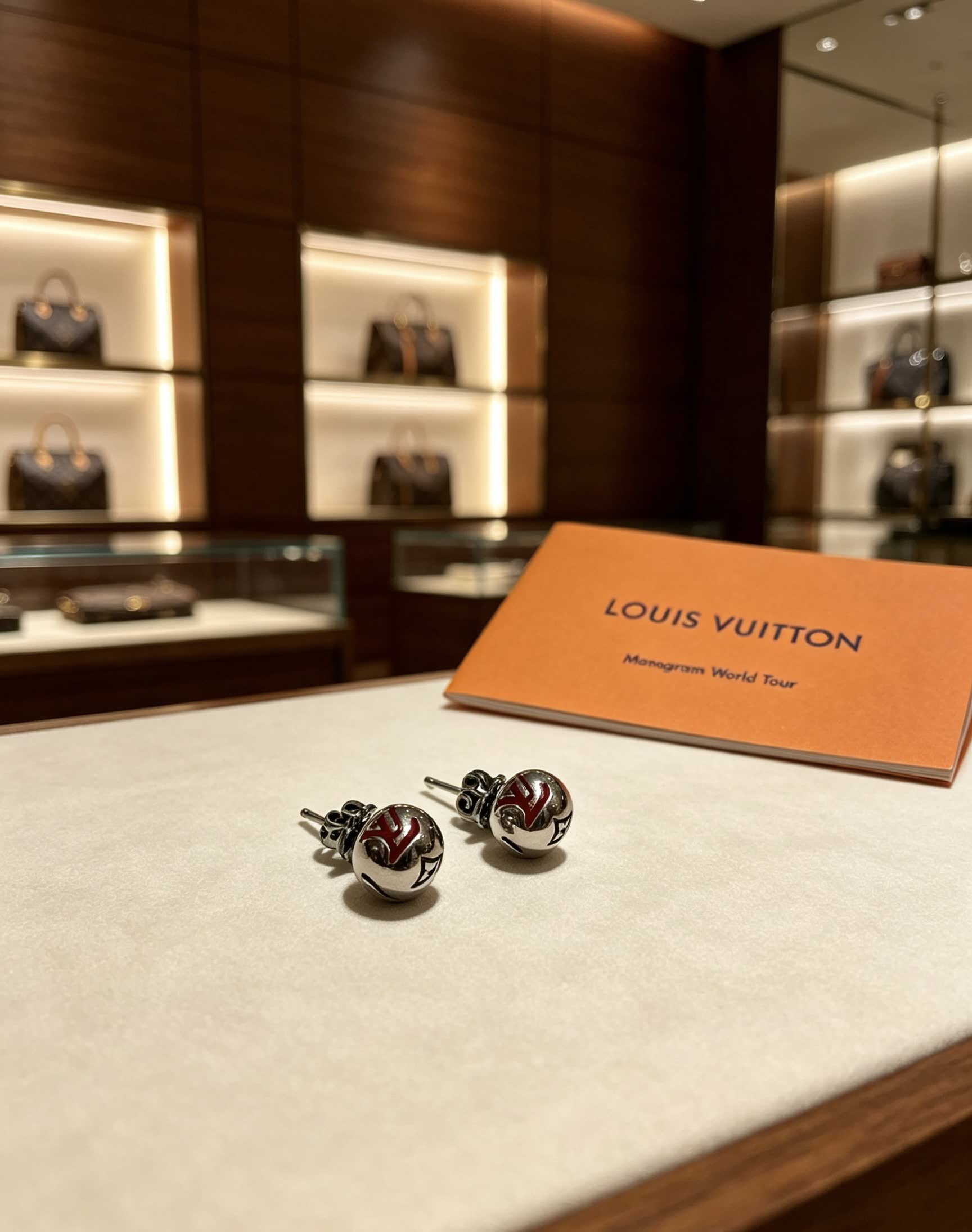 Louis Vuitton Monogram World Tour Earrings